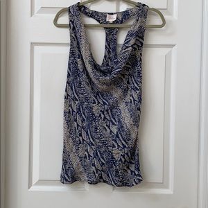 Fully lined sexy silky stylish draped neck top